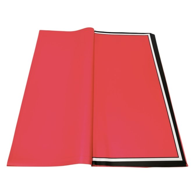 Celofan Semitransparent Bordura Color Rosu Negru