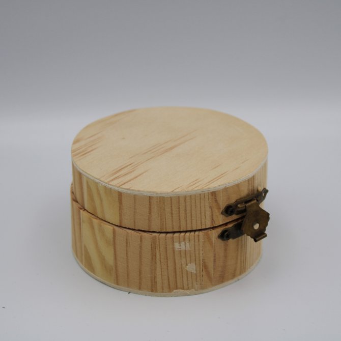 Cutie Lemn Rotunda Diametru 8 Cm Model 1