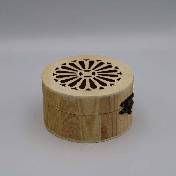 Cutie Lemn Rotunda Diametru 8 Cm Model 2