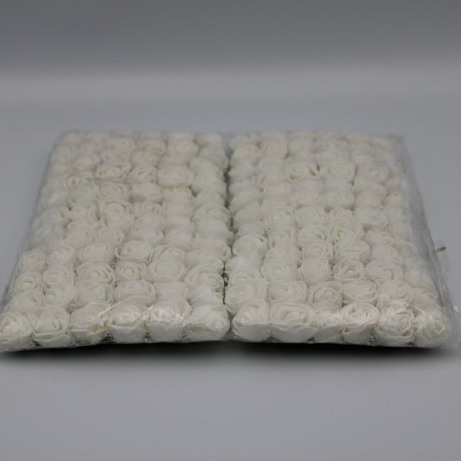 Flori Artificiale Trandafiri Din Latex 144/Set Alb 2