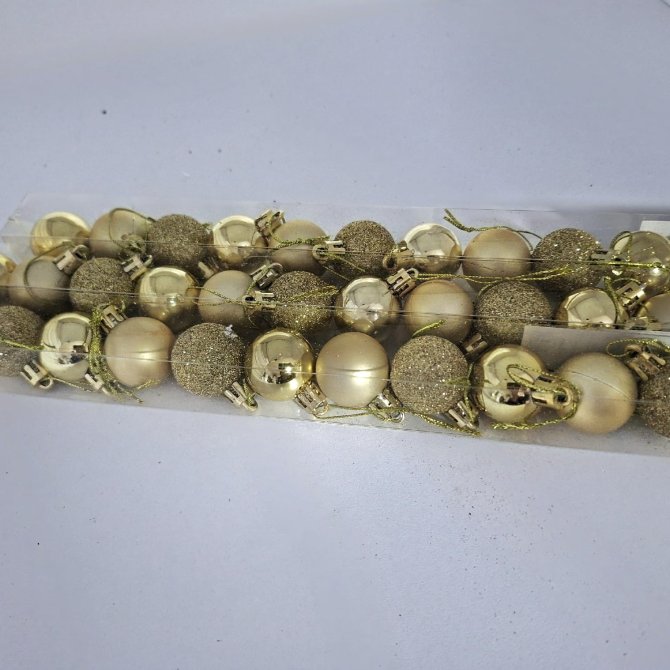 Set 12 globuri 3cm AURIU 2