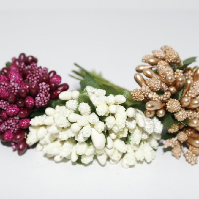 Stamine Artificiale Burgundy 12Buc/Buchet