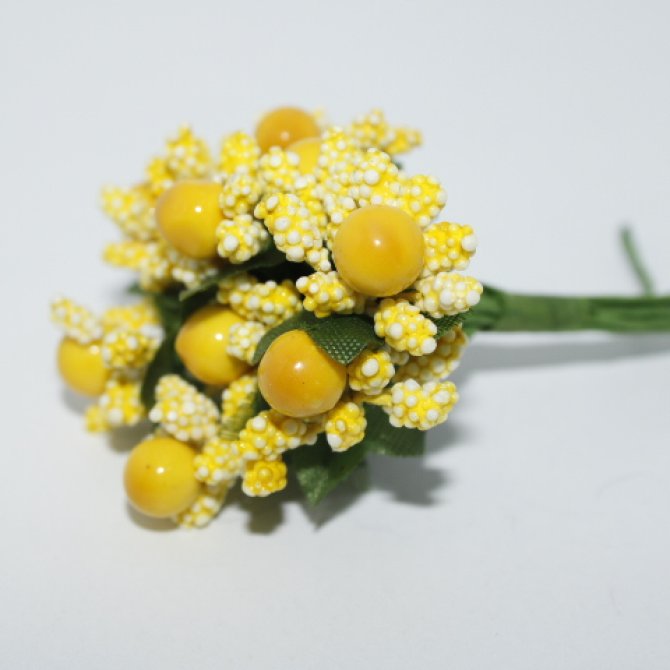 Stamine Artificiale Galben 12buc/buchet 2