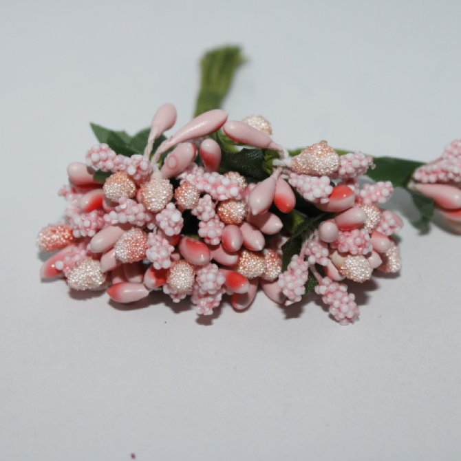 Stamine Artificiale Roz deschis 12buc/buchet 2