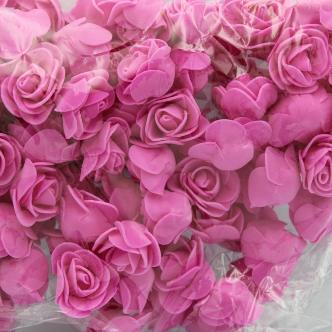 Trandafiri Din Spuma 3Cm 100Buc/Set Fucsia 2